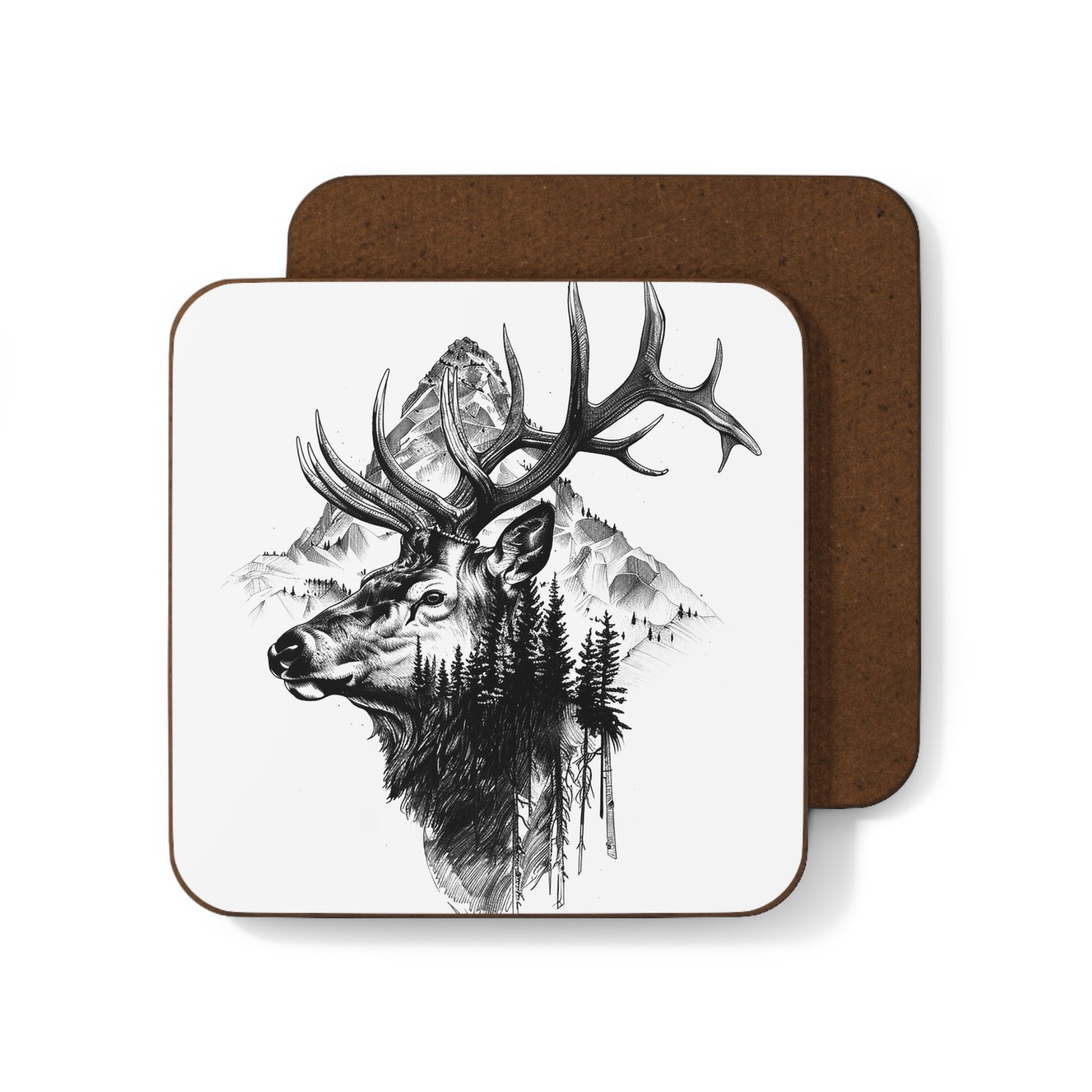 Elk Hardboard Back Coaster