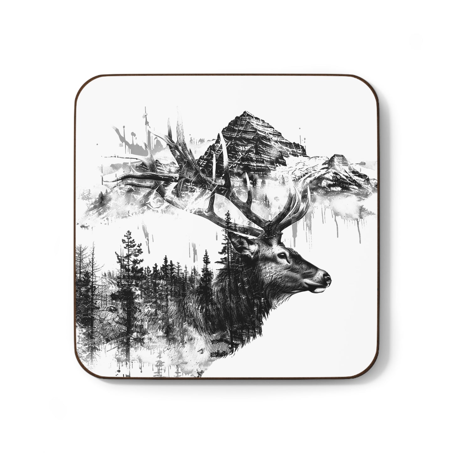 Elk Hardboard Back Coaster