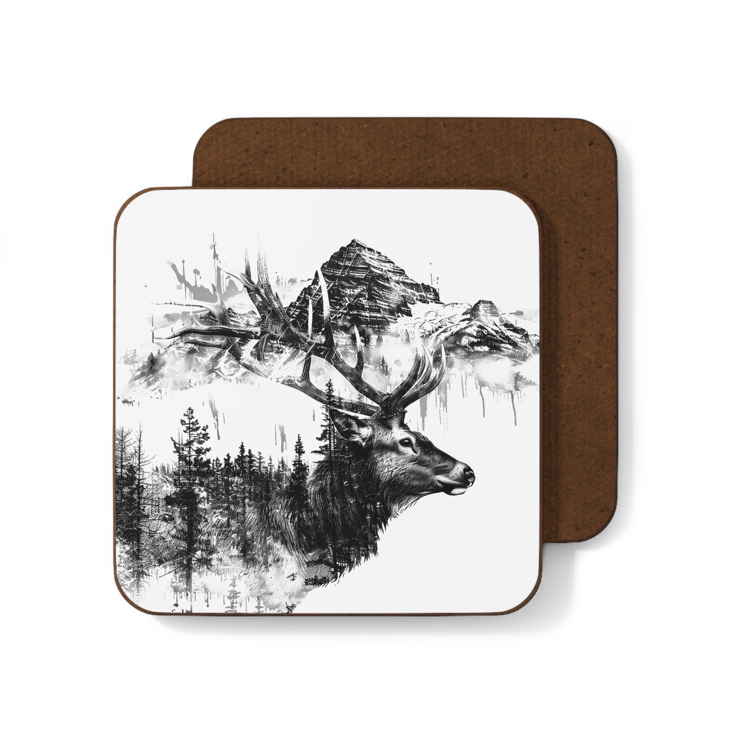 Elk Hardboard Back Coaster