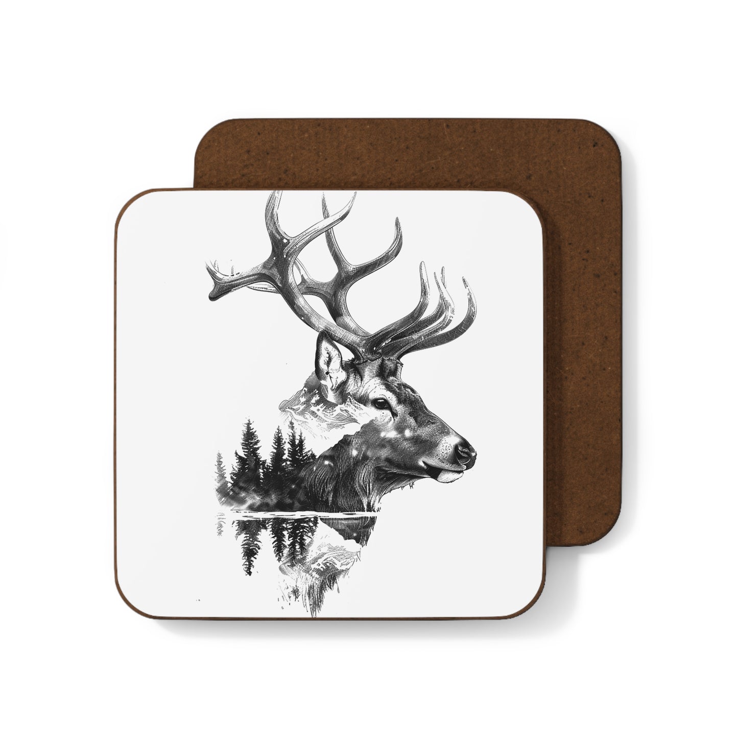 Elk Hardboard Back Coaster