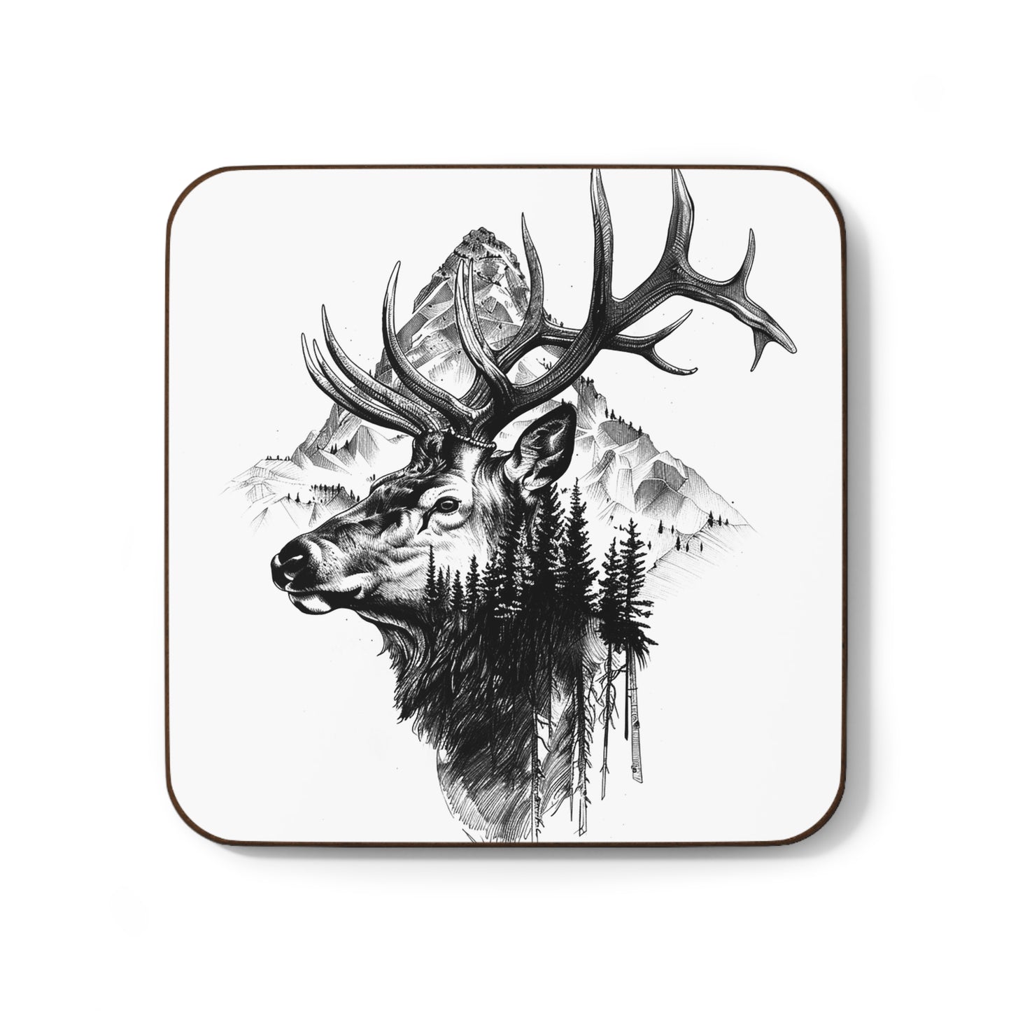 Elk Hardboard Back Coaster